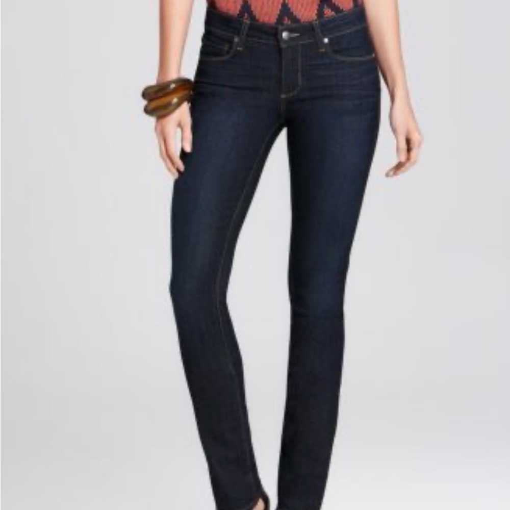 PAIGE Skyline Straight Midrise Jeans 26 Dark Wash